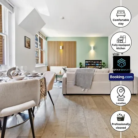 Farringdon Modern Apartments By Stay Smart Short Lets & Serviced Accommodation London With Smart Tv & Free Wifi